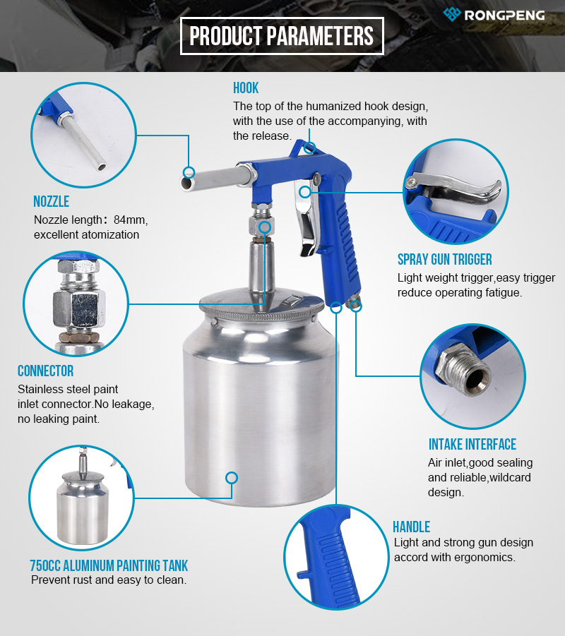 thumbnail image 2 of Rongpeng V616A Air Undercoating Spray Gun – Heavy-Duty Chassis & Rust Protection Coater 2 of 5